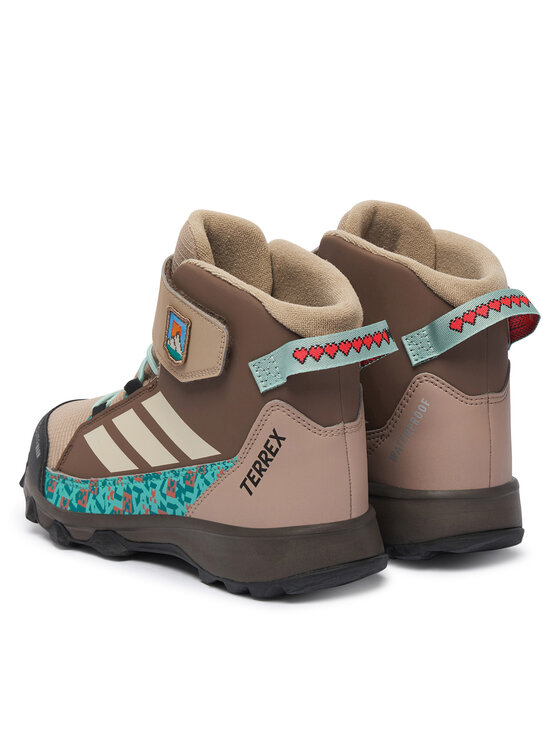 adidas adidas Трекінгові черевики Minecraft Terrex Snow Cf Climawarm Winter Shoes Kids KJ6490 Темно-бежевий