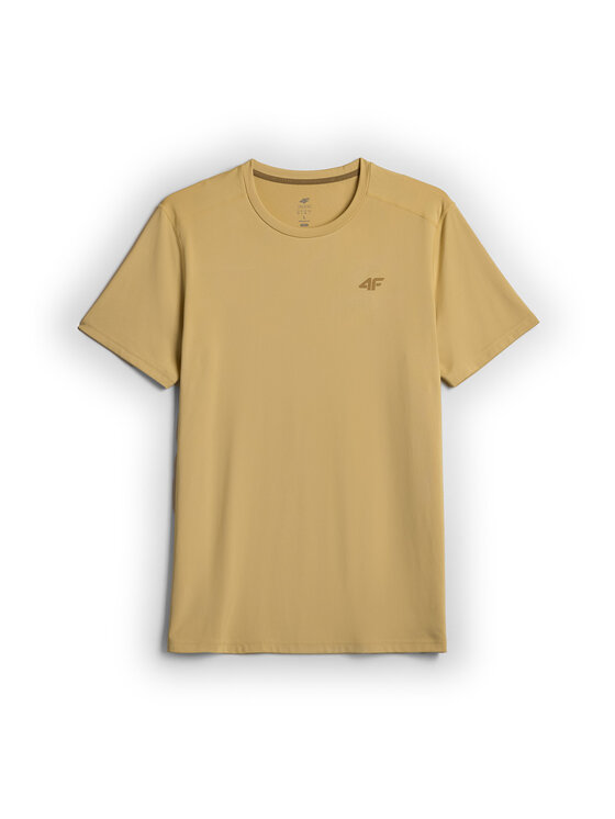 4F 4F Koszulka techniczna GOLDEN WARRIOR Brązowy jasny Regular Fit