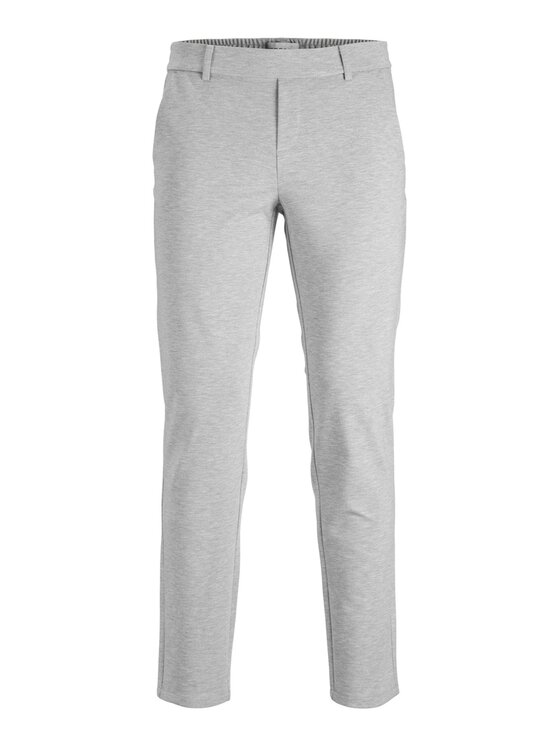 TeeShoppen TeeShoppen Spodnie garniturowe 'Perform Collection' Szary Slim Fit