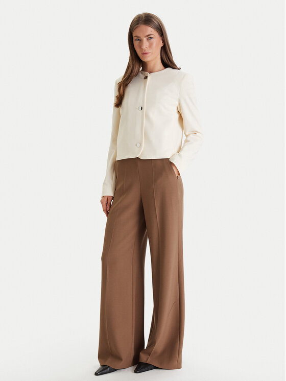Calvin Klein Calvin Klein Marynarka Lux Crepe Lady LV044F418G Żółty Regular Fit