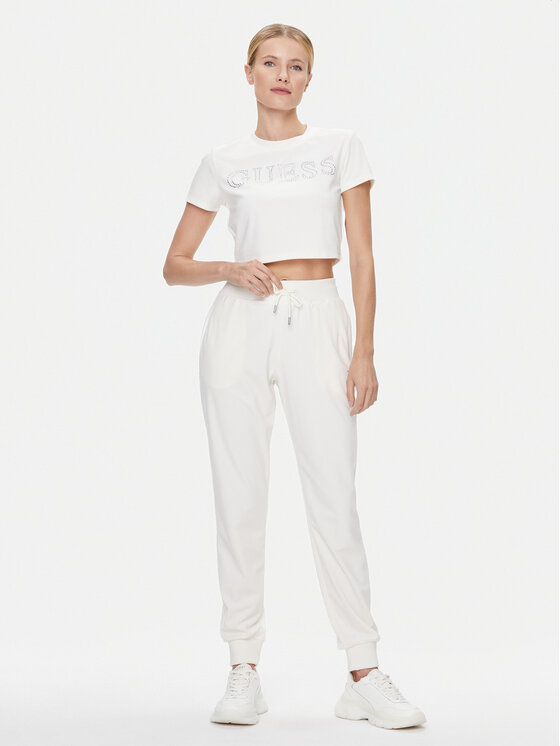 Guess Guess Jogginghose V3BB27 KBXI2 Écru Regular Fit