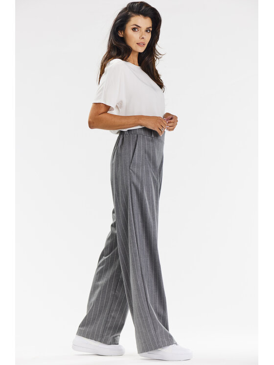 Awama Awama Spodnie damskie A677 Szary Basic Fit
