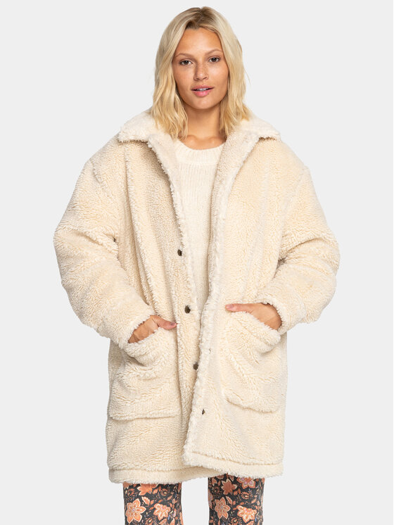 Billabong Billabong Umjetni kožuh Night Ride Jckt EBJJK00133 Krem Regular Fit