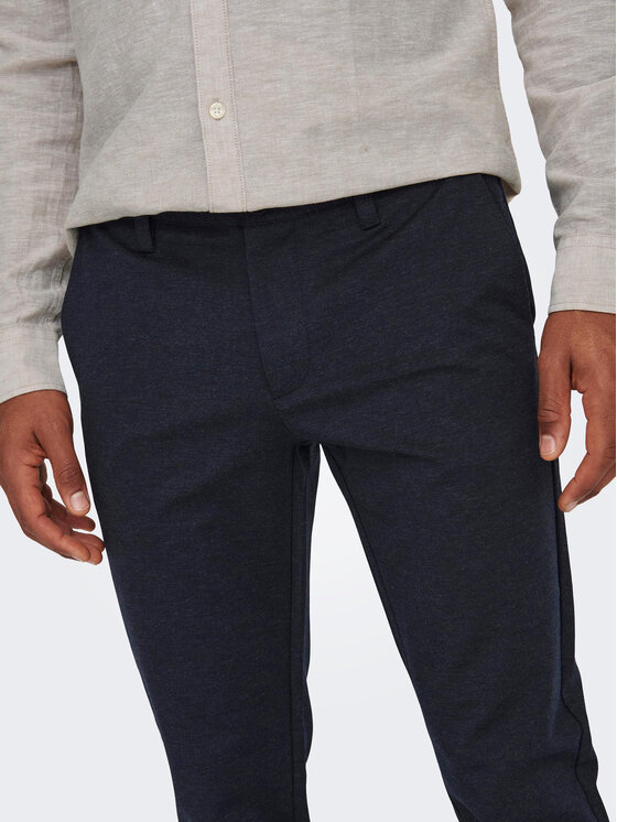 Only & Sons Only & Sons Chinosy 22026326 Granatowy Slim Tapered Fit