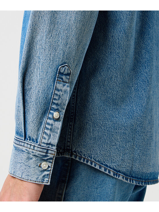 Wrangler Wrangler Koszula jeansowa 112371549 Niebieski Regular Fit