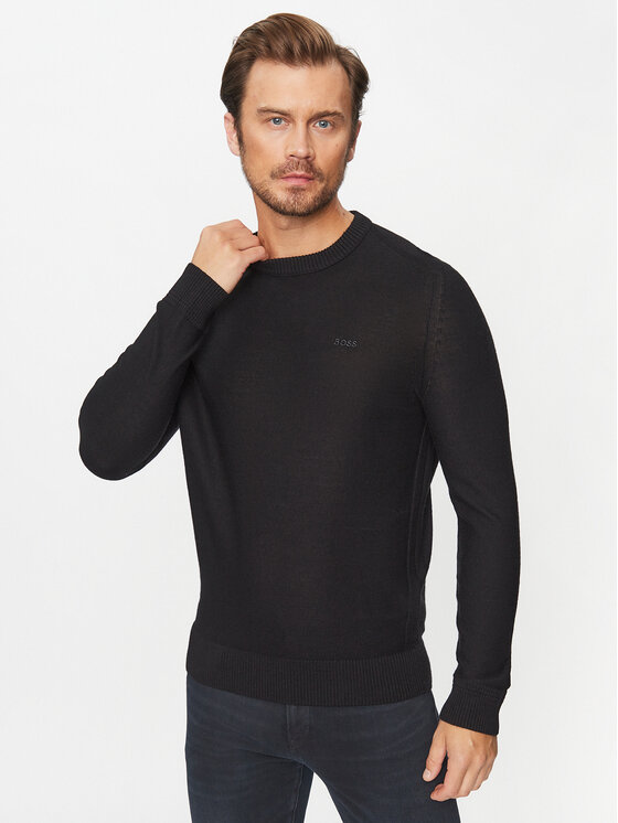 BOSS Boss Pulover Avac_C 50501762 Črna Regular Fit