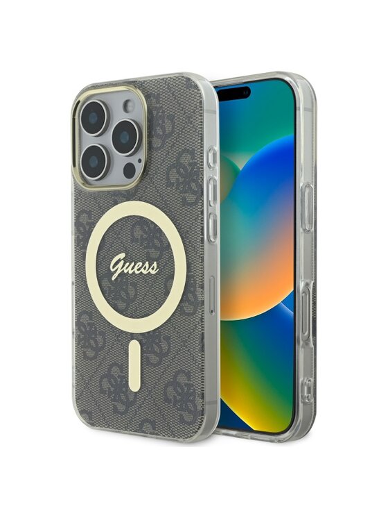 Guess Guess Etui na telefon Apple iPhone 16 Pro Max Brązowy