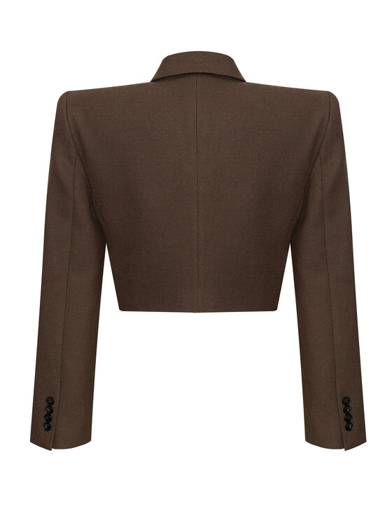 Magda Matyja Magda Matyja Marynarka HAZEL BLAZER Brązowy Cropped Fit