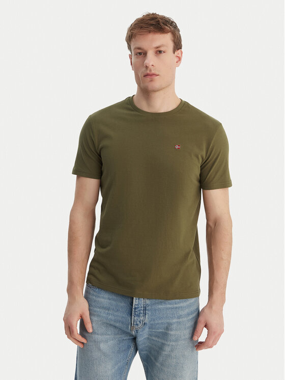 Napapijri Napapijri Тишърт Salis NP0A4H8D Зелен Regular Fit