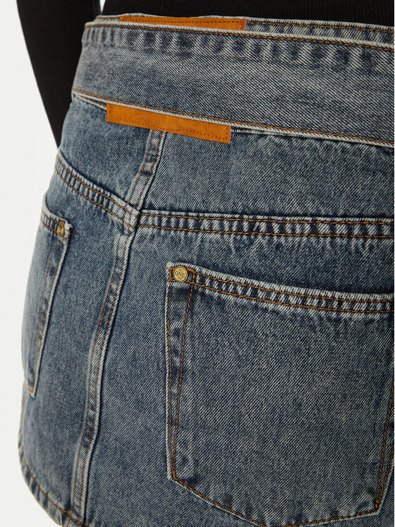 One Teaspoon One Teaspoon Minirock Moto 26744 Dunkelblau Regular Fit