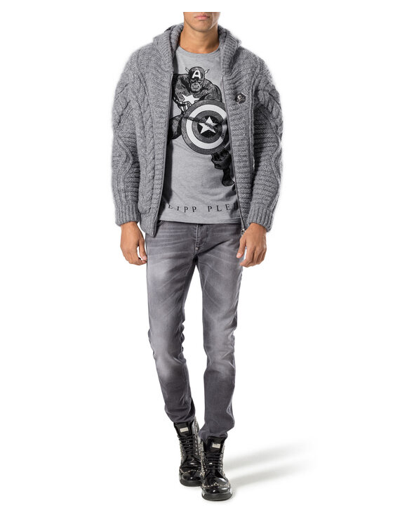 PHILIPP PLEIN PHILIPP PLEIN Džínsy 30788 Sivá Slim Fit