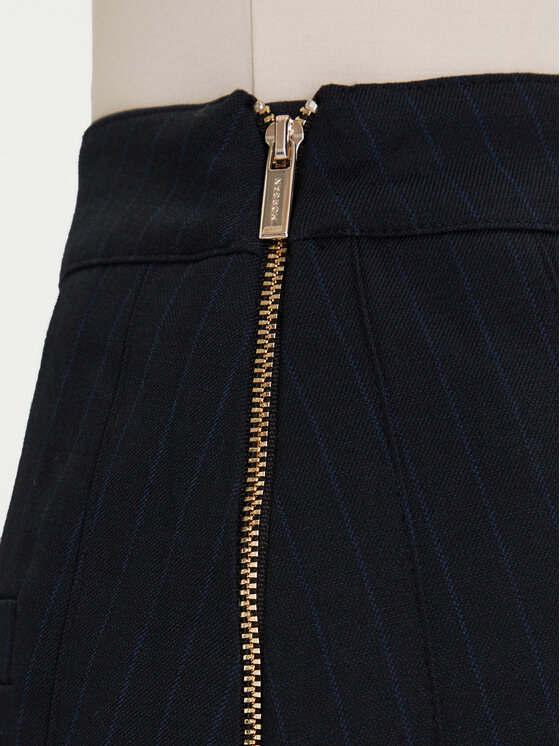 Morgan Morgan Faltenrock 252-JLOUI.F Dunkelblau Regular Fit