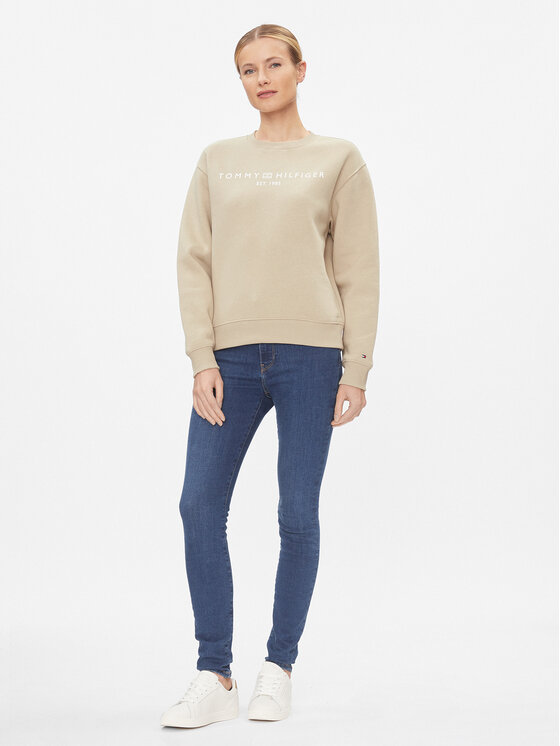 Tommy Hilfiger Tommy Hilfiger Džemperis WW0WW39791 Smėlio Relaxed Fit