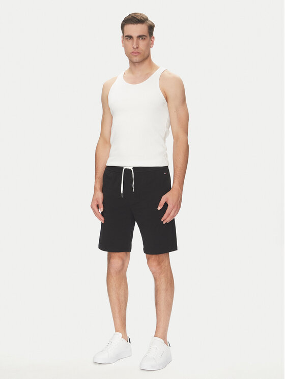 Tommy Hilfiger Tommy Hilfiger Szorty sportowe UM0UM03364 Czarny Regular Fit