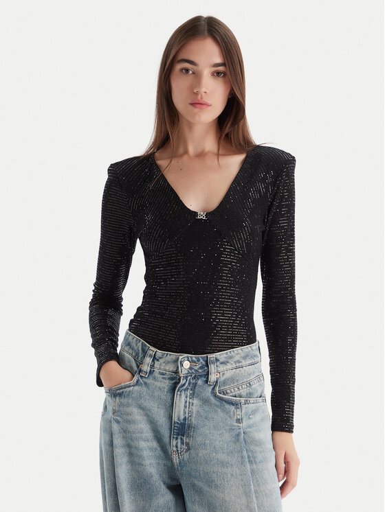 HUGO HUGO Боді Dammery 50546238 Чорний Slim Fit
