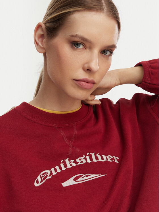 Quiksilver Quiksilver Sweatshirt Mercury Block EQWFT03202 Rot Boxy Fit
