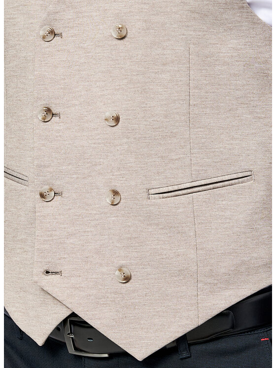 Pako Lorente Pako Lorente Kamizelka P26SF-8X-007 Beżowy Slim Fit