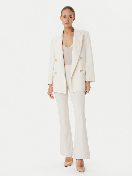 Guess Guess Szövet nadrág W5YB0I KCMU2 Ekru Regular Fit