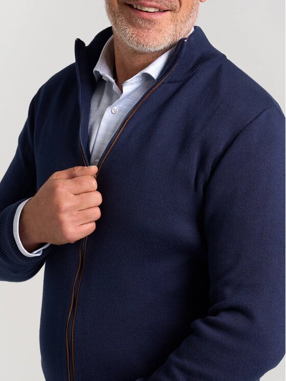 Willsoor Willsoor Kardigan 71880 Granatowy Regular Fit