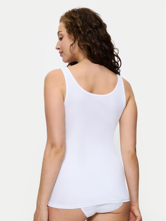 Triumph Triumph Top Sense Of Cotton 10224974 Valge Slim Fit