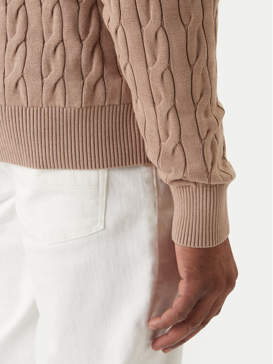 Tommy Hilfiger Tommy Hilfiger Pulover Classic MW0MW36532 Bež Regular Fit