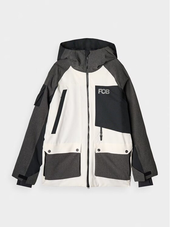 4F 4F Giacca da snowboard 4FWAW24TTJAM511-11S Bianco Regular Fit