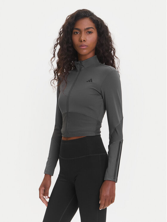 adidas adidas Tehnička majica Hyperglam JN2656 Siva Slim Fit