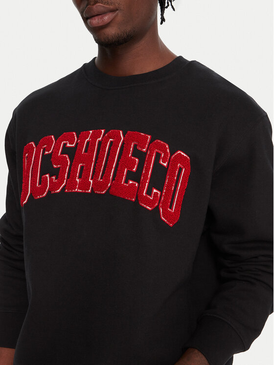 DC DC Felpa Varsity EDYFT03547 Nero Regular Fit