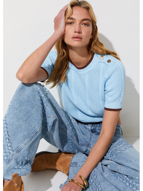 Liu Jo Liu Jo Maglione WA6522MS044C3969 Celeste Regular Fit