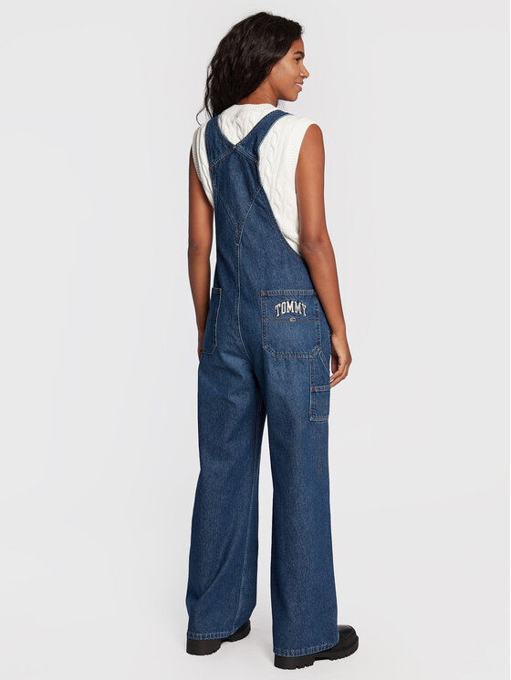 Tommy Jeans Tommy Jeans Nohavice na traky DW0DW13899 Tmavomodrá Regular Fit