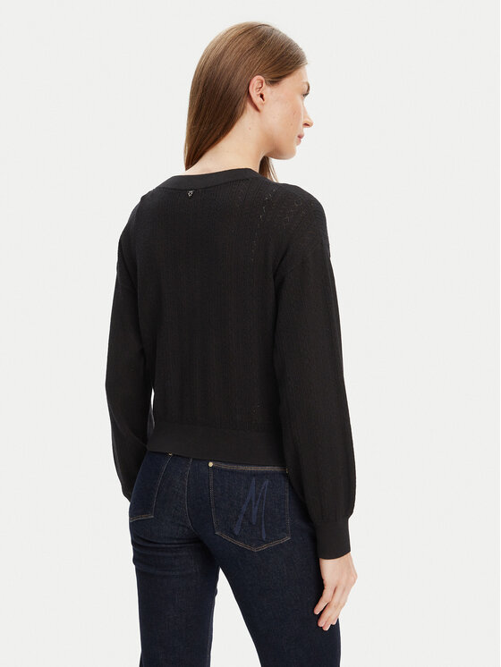 Guess Guess Kardigan W5YR01 Z2ZK2 Czarny Regular Fit