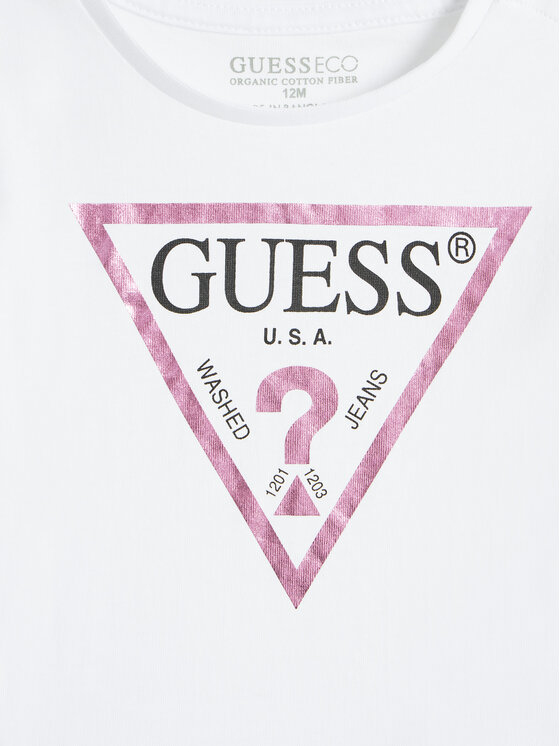 Guess Guess Tricou K73I56 K8HM0 Alb Regular Fit