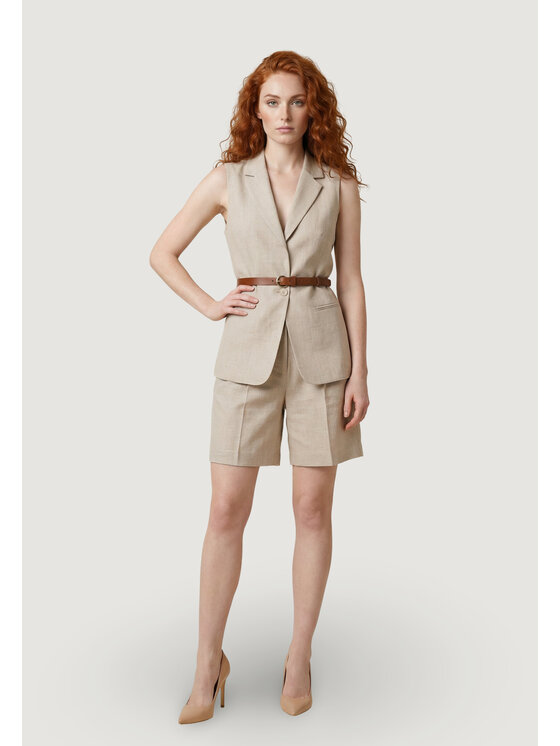 Artigli Artigli Gilet da completo CON CINTURA Beige Classic Fit