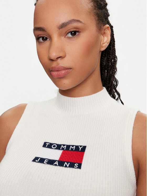 Tommy Jeans Tommy Jeans Ζιβάγκο Center Flag DW0DW18527 Εκρού Slim Fit