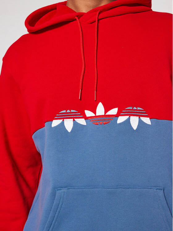 adidas Mikina adicolor Sliced Trefoil GN3443 ervena Regular Fit Modivo.cz