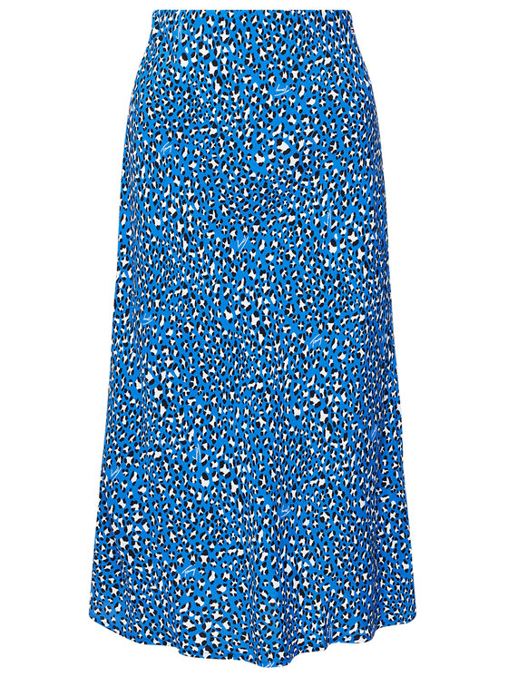 Tommy Jeans Midirock Leo Print DW0DW09937 Blau Regular Fit | Modivo.de