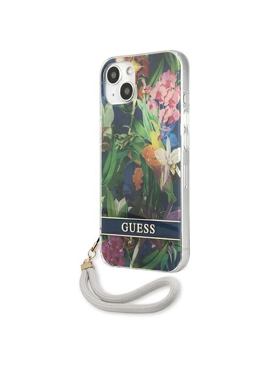 Guess Guess Etui na telefon Flower Cord Niebieski
