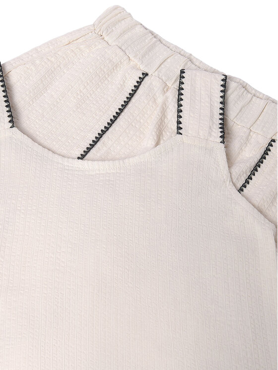 Mayoral Mayoral Komplet top i szorty materiałowe 6213 Beżowy Regular Fit