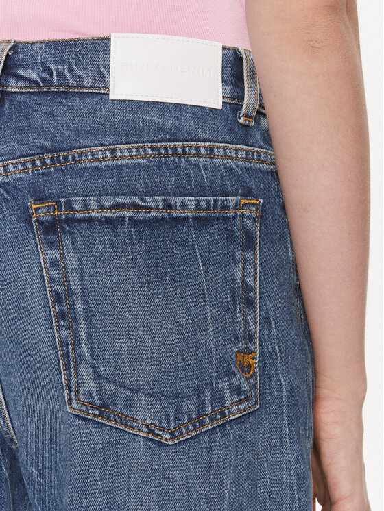 PINKO Pinko Jeans hlače Wanda 101733 A1LP Mornarsko modra Wide Leg