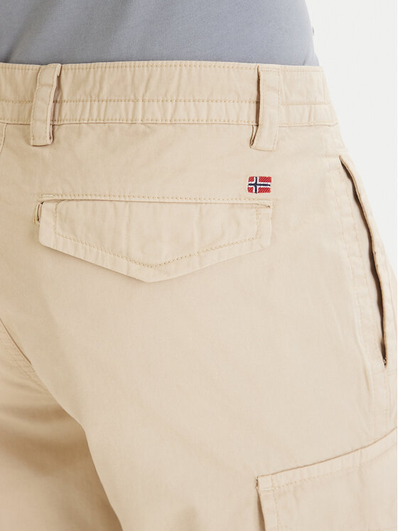 Napapijri Napapijri Stoffshorts NP0A4HOT Beige Regular Fit