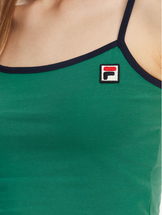 Fila Fila Marškinėliai Lissey FAW1028 Žalia Cropped Fit