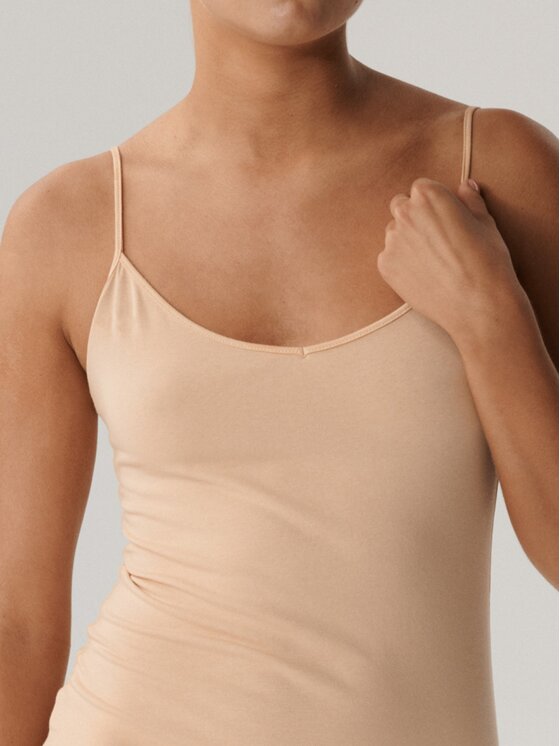 Atlantic Atlantic Top basic Beżowy Regular Fit