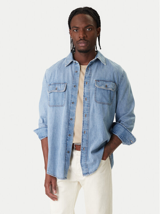 Tommy Jeans Tommy Jeans Farmering Western DM0DM22304 Kék Relaxed Fit