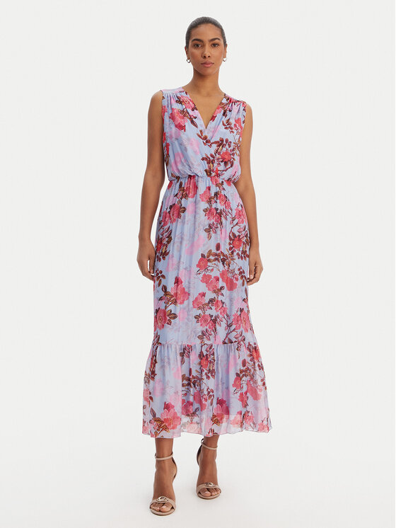 Fracomina Rochie de zi FR26SD3018W774R8 Albastru Regular Fit