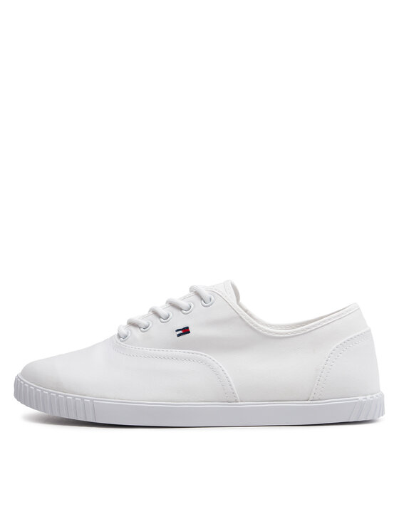 Tommy Hilfiger Tommy Hilfiger Kedai Canvas Lace Up Sneaker FW0FW07805 Balta