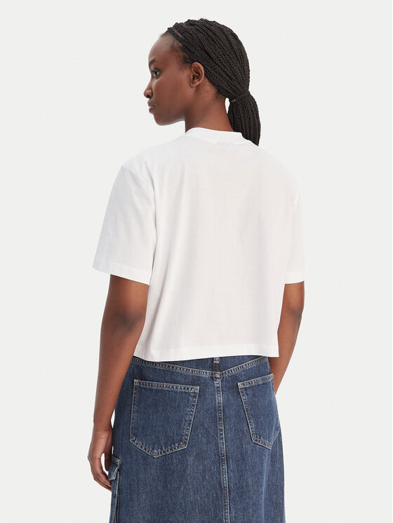 Karl Lagerfeld Jeans Karl Lagerfeld Jeans Marškinėliai B1W17054 Balta Relaxed Fit