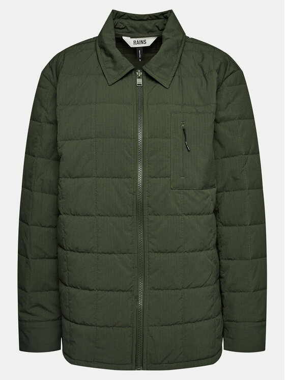 Rains Rains Cămașă Giron Liner Overshirt T1 19420 Verde Regular Fit
