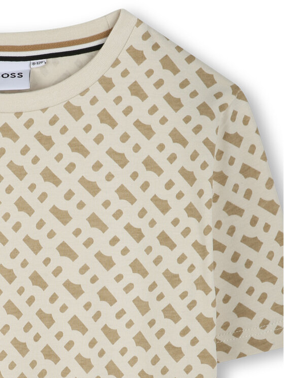 BOSS BOSS T-Shirt J52047 D Beżowy Slim Fit