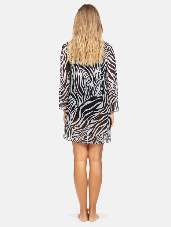 Miss Lou Miss Lou Tunica Joyce Animal Print O-ML046 Nero