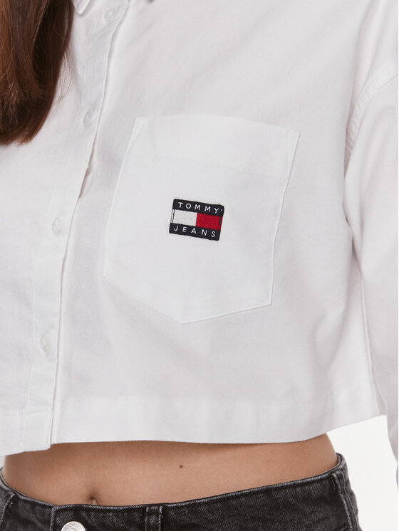 Tommy Jeans Tommy Jeans Košulja Badge DW0DW17345 Bijela Relaxed Fit